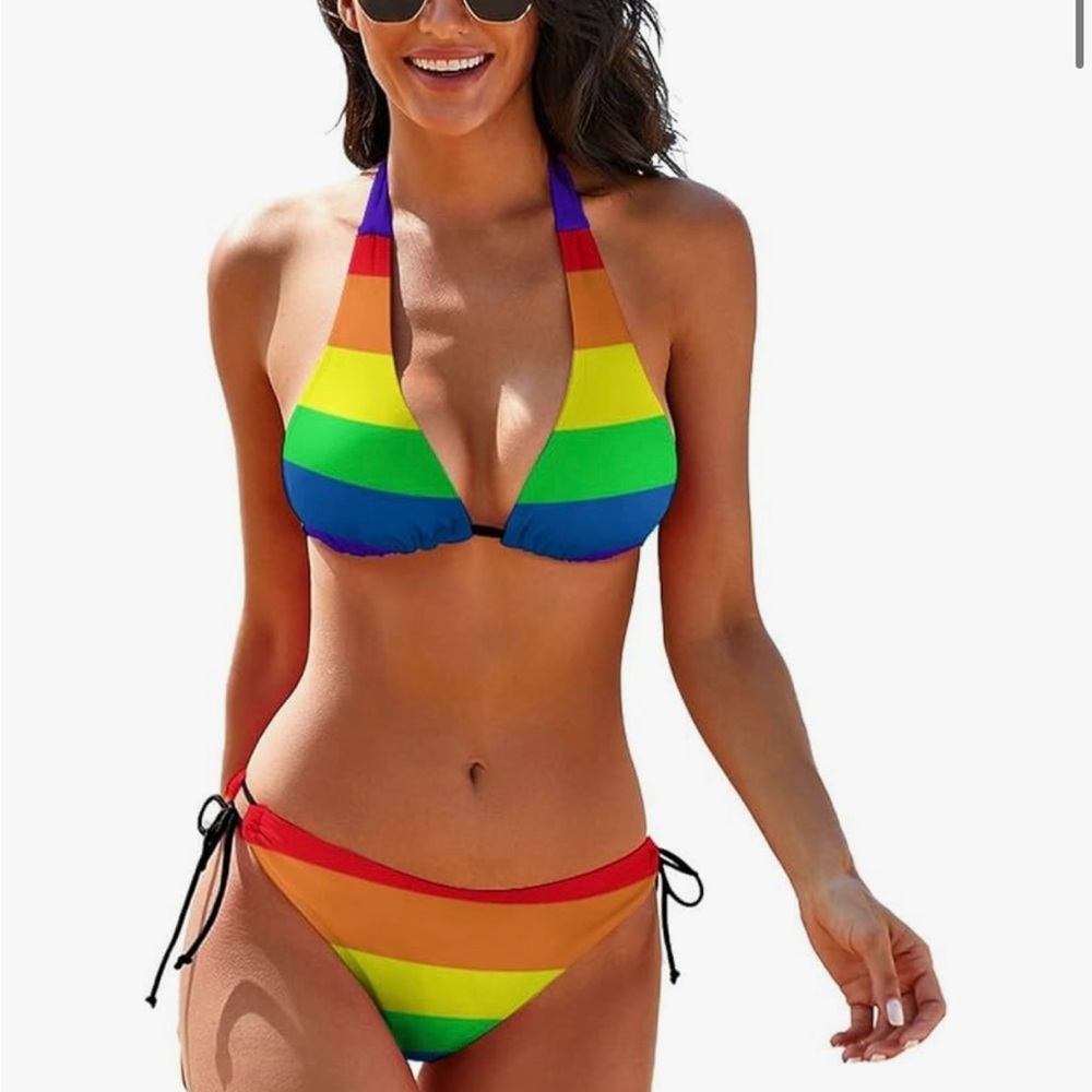 Rainbow Bikini Set from Amazon size medium